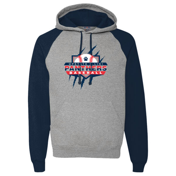 Upstate Illini Panthers - Unisex NuBlend ® Colorblock Raglan Hoodie Sweatshirt Thumbnail