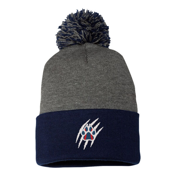 Upstate Illini Panthers Embroidered - 12" Pom-Pom Cuffed Beanie Thumbnail