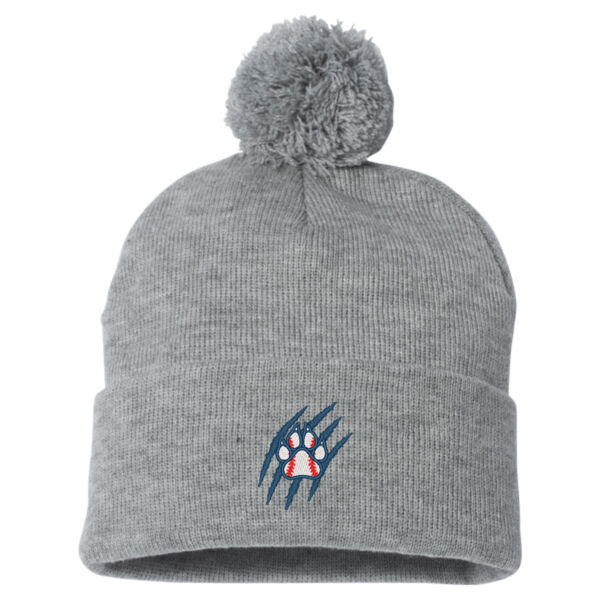 Upstate Illini Panthers Embroidered - 12" Pom-Pom Cuffed Beanie Thumbnail