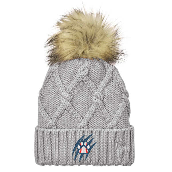 Upstate Illini Panthers Embroidered - Faux Fur Pom Beanie Thumbnail